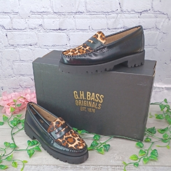 G.H. Bass Whitney Leopard Lug Loafer Weejuns NIB - Picture 1 of 9